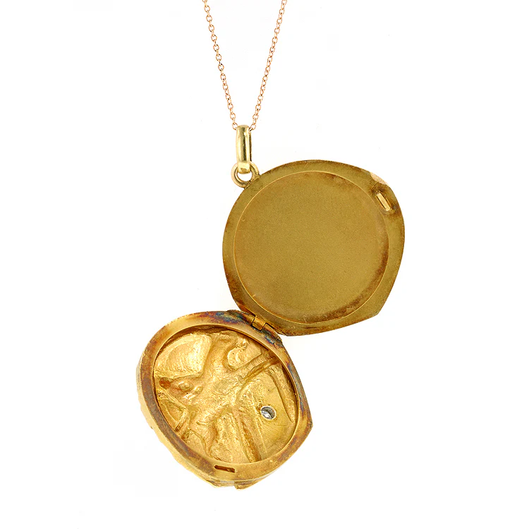 Vintage Diamond Equestrian Locket - Image 2