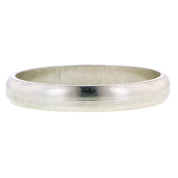 Half Round Wedding Band Ring, 3mm