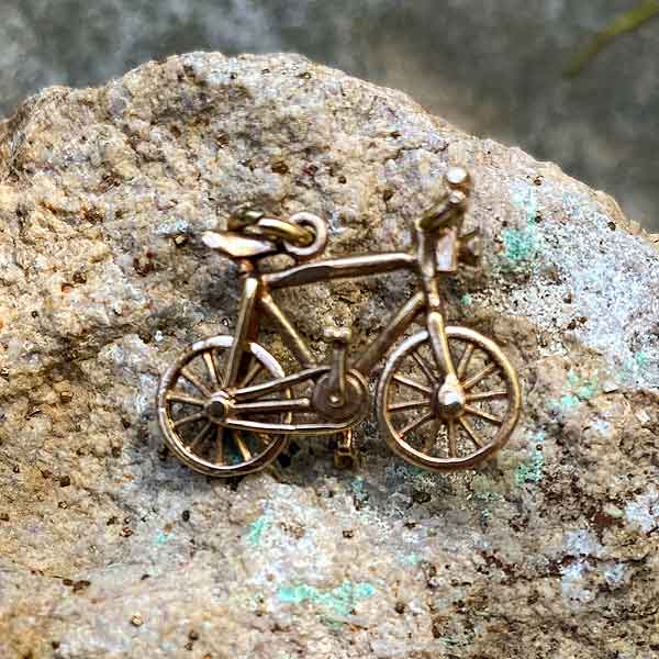 Antique Mechanical Bike Charm - Image 3