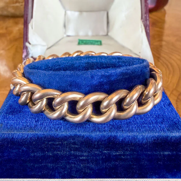 Antique Curb Link Chain Bracelet