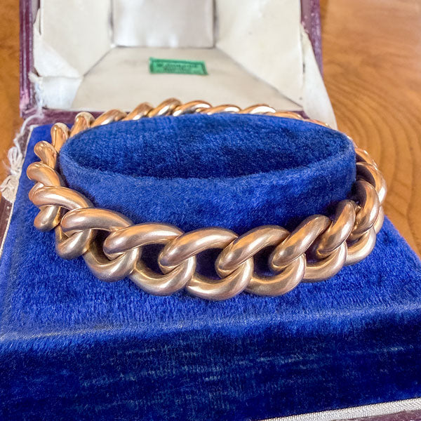 Antique Curb Link Chain Bracelet - Image 2