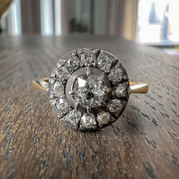 Antique Round Diamond Cluster Ring, Old Mine 0.20ct. - Image 2