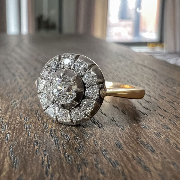 Antique Round Diamond Cluster Ring, Old Mine 0.20ct. - Image 3