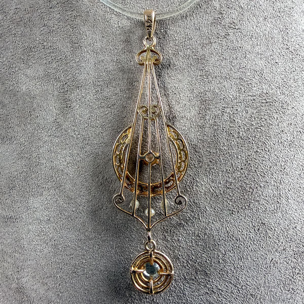 Antique Diamond Lavalier Necklace - Image 3