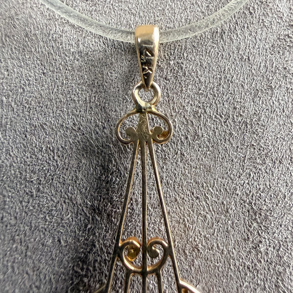 Antique Diamond Lavalier Necklace - Image 4