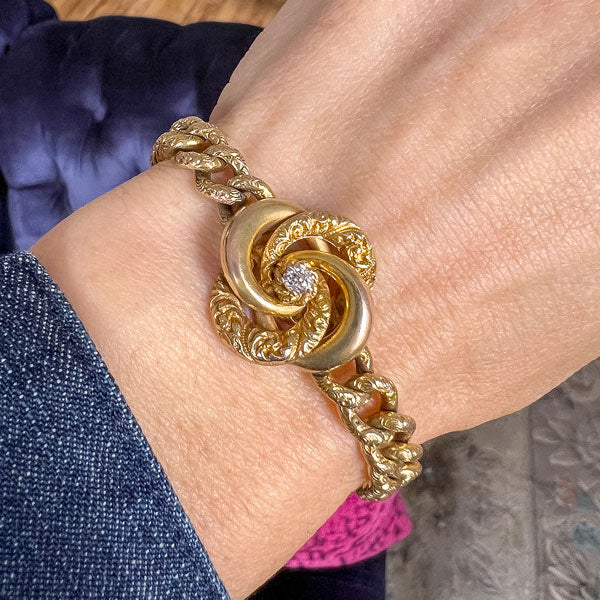 Antique Diamond Loveknot Bracelet