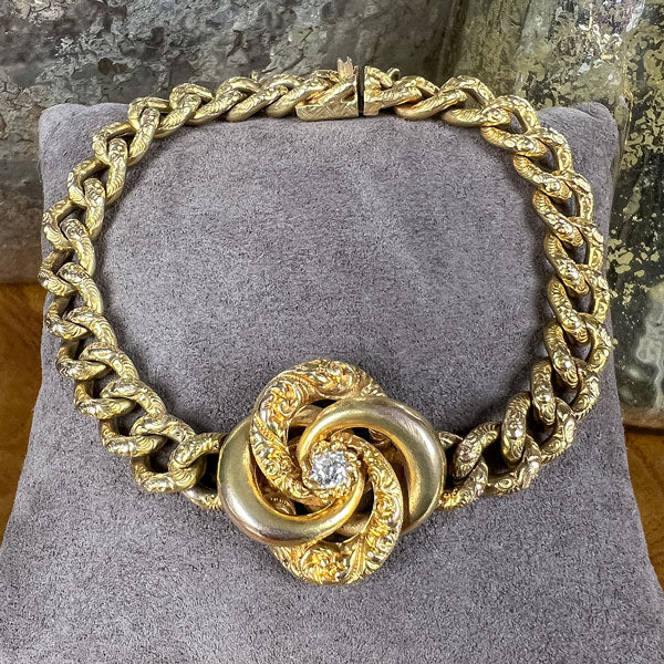 Antique Diamond Loveknot Bracelet - Image 2