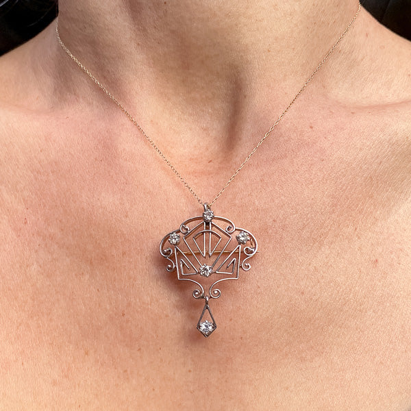 Antique Diamond Pin/ Pendant - Image 2