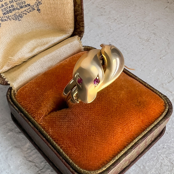 Antique Double Snake Ring - Image 2