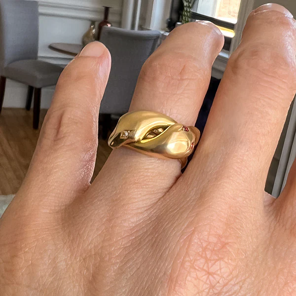 Antique Double Snake Ring - Image 3