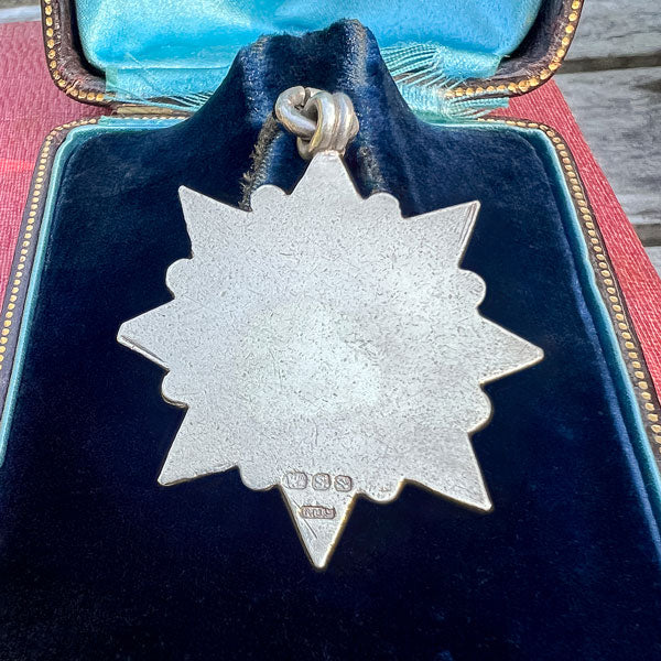 Antique Edwardian Garter Medallion Fob, 1909 - Image 2