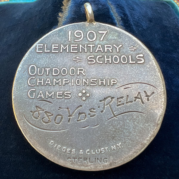Antique Edwardian PSAL Track Medal, 1907 - Image 2