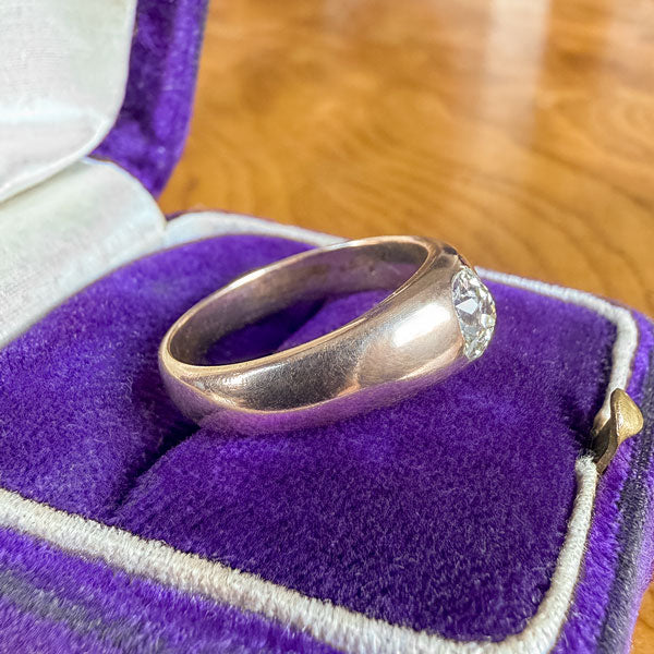 Antique Flush Set Old Mine Cut Diamond Ring, 0.50ct. - Image 3