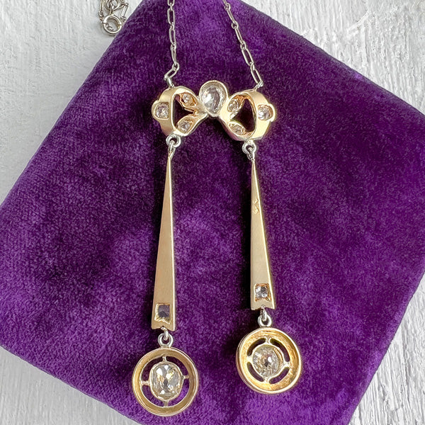Antique French Diamond Negligee Necklace - Image 3