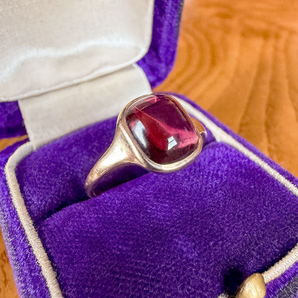 Antique Garnet Cabochon Ring - Image 3