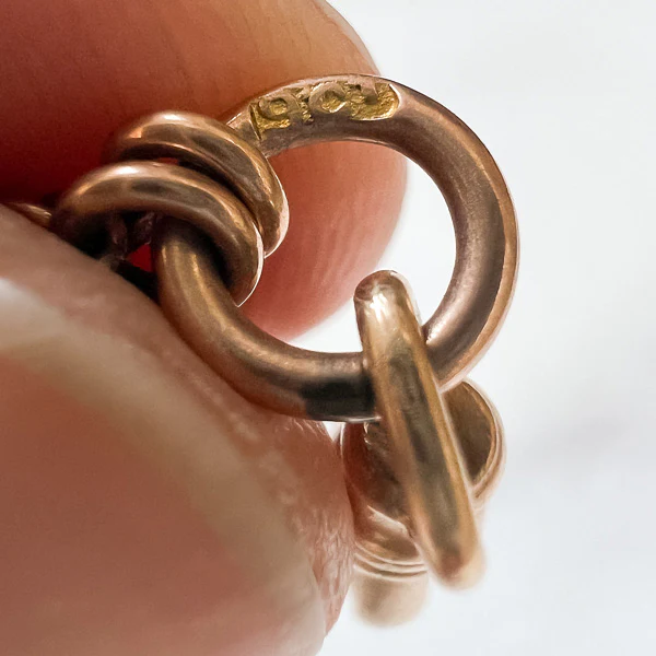 Victorian Hammered Rose Gold Perfume Pendant - Image 2