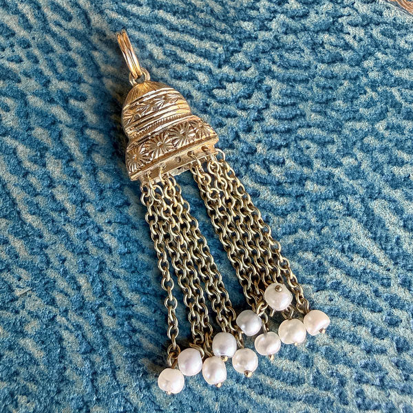 Antique Pearl Fringe Tassel Pendant