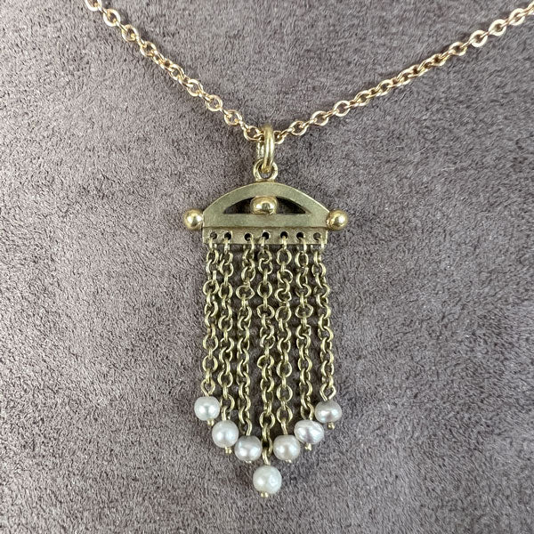 Antique Pearl Fringe Tassel Pendant
