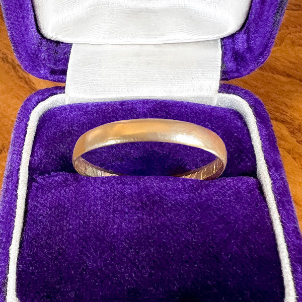 Antique Georgian Poesy Wedding Band Ring - Love in life is true desier, Size 8 1/4