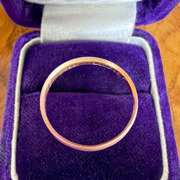 Antique Georgian Poesy Wedding Band Ring - Love in life is true desier, Size 8 1/4 - Image 3