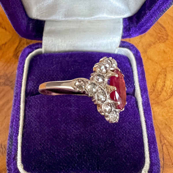 Antique Ruby & Rose Cut Diamond Ring - Image 4