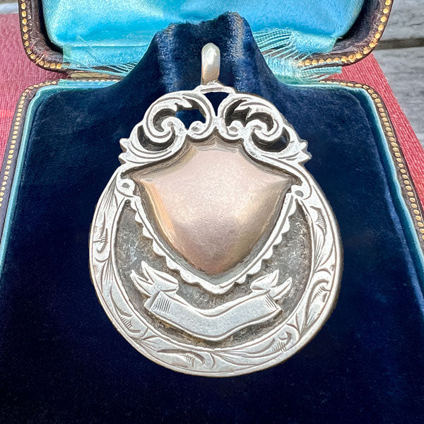 Antique Silver Medallion Fob, 1924