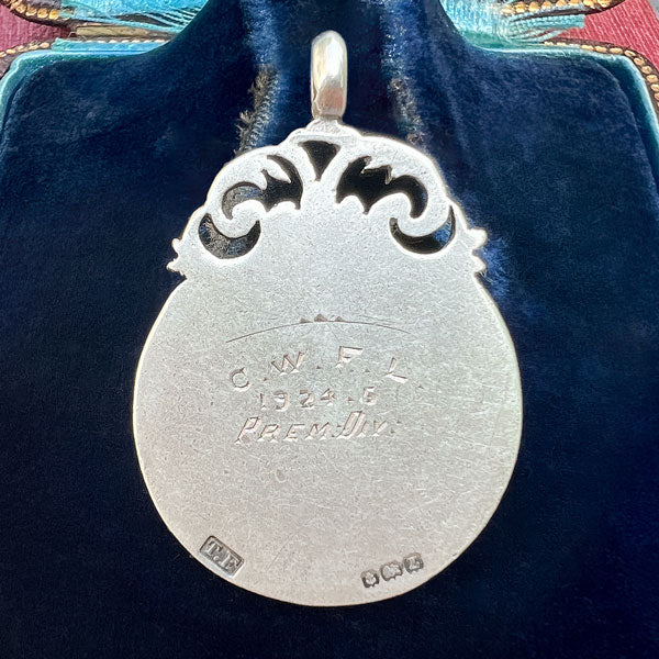 Antique Silver Medallion Fob, 1924 - Image 2