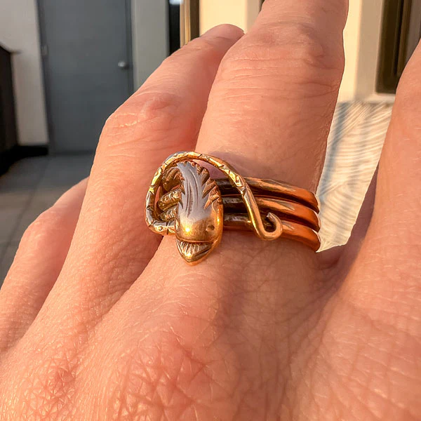 Antique Snake Ring - Image 2