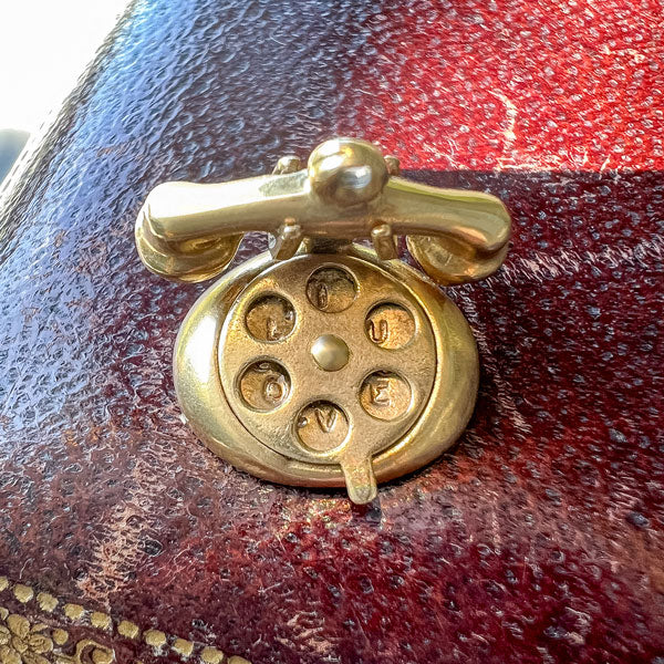 Antique Telephone Charm Pendant