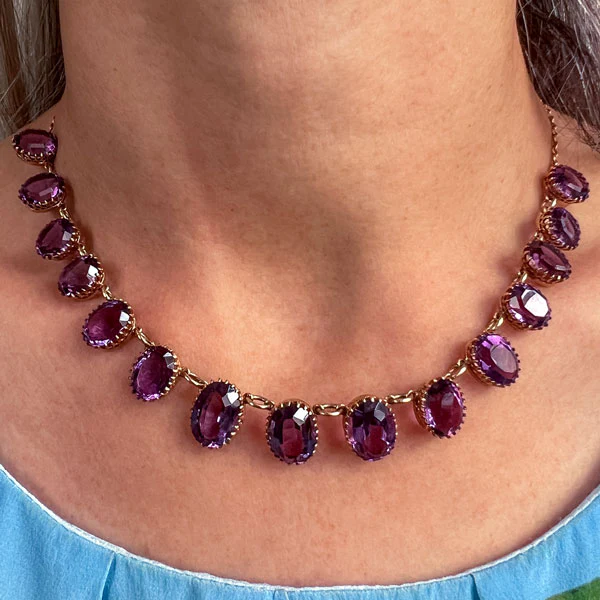 Antique Victorian Amethyst Choker Necklace
