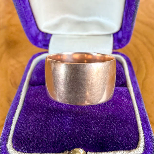 Antique Wide Wedding Band, Size 8 1/2