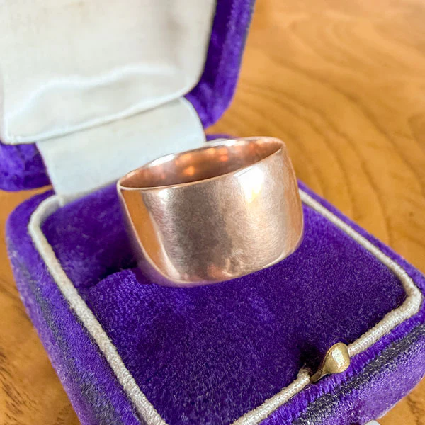 Antique Wide Wedding Band, Size 8 1/2 - Image 3