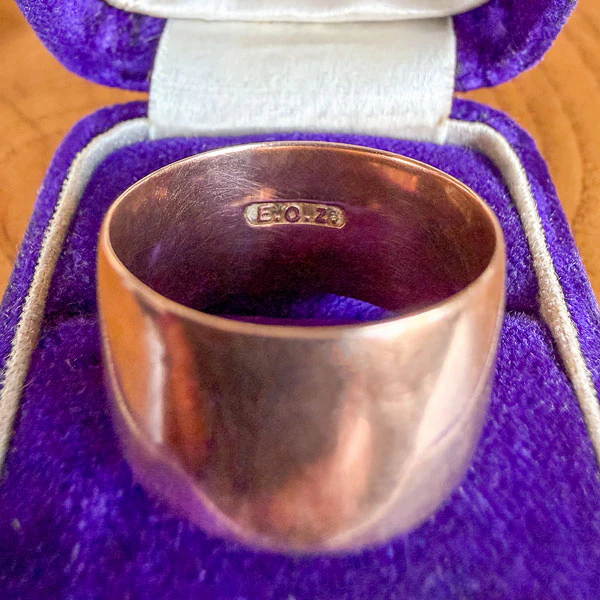 Antique Wide Wedding Band, Size 8 1/2 - Image 4