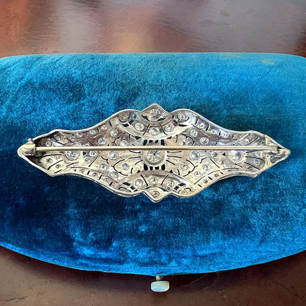 Art Deco Diamond Brooch/ Pendant - Image 3