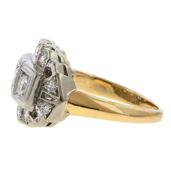 Art Deco Diamond Cluster Ring - Image 3