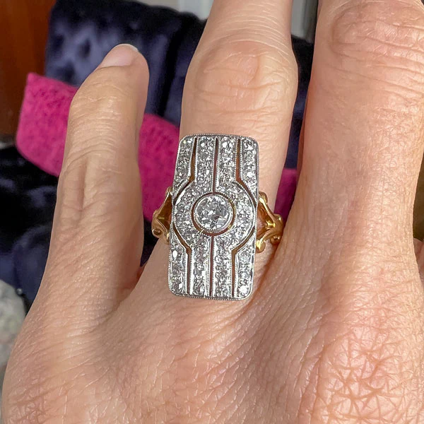 Art Deco Diamond Dinner Ring - Image 2