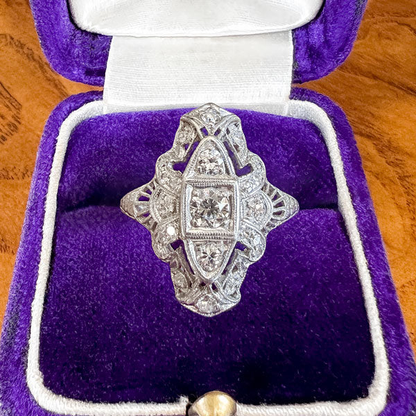 Art Deco Diamond Dinner Ring