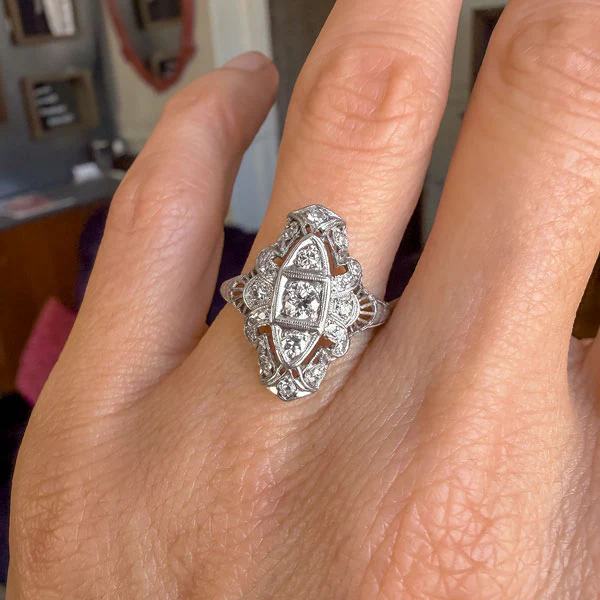 Art Deco Diamond Dinner Ring - Image 2