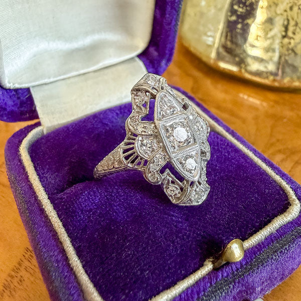 Art Deco Diamond Dinner Ring - Image 3