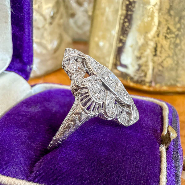 Art Deco Diamond Dinner Ring - Image 4