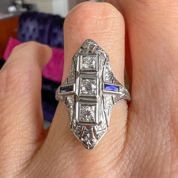 Art Deco Diamond Dinner Ring - Image 2