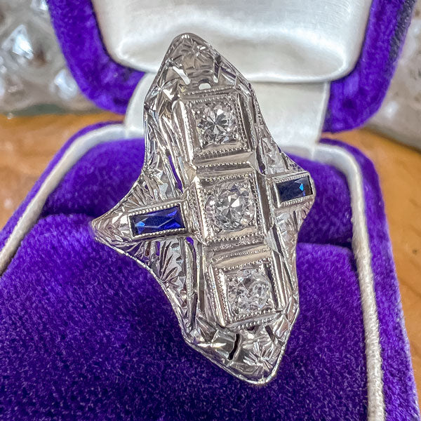 Art Deco Diamond Dinner Ring - Image 3