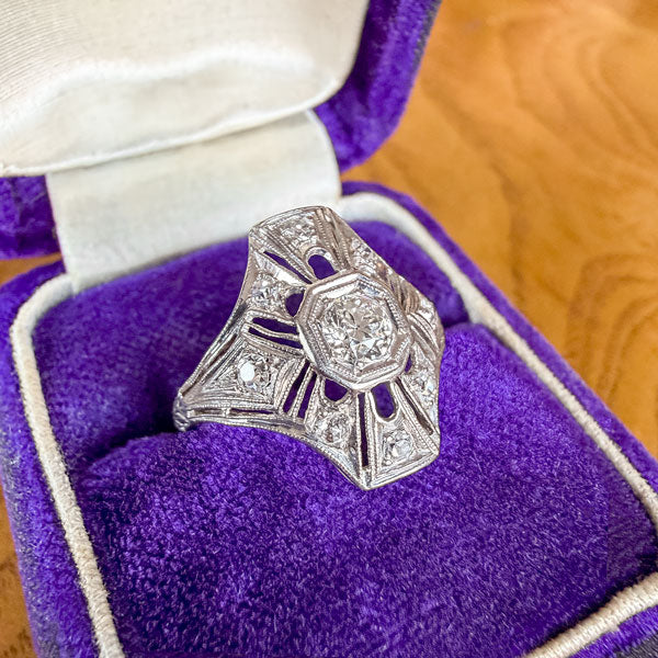 Art Deco Diamond Dinner Ring - Image 3