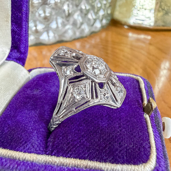 Art Deco Diamond Dinner Ring - Image 4