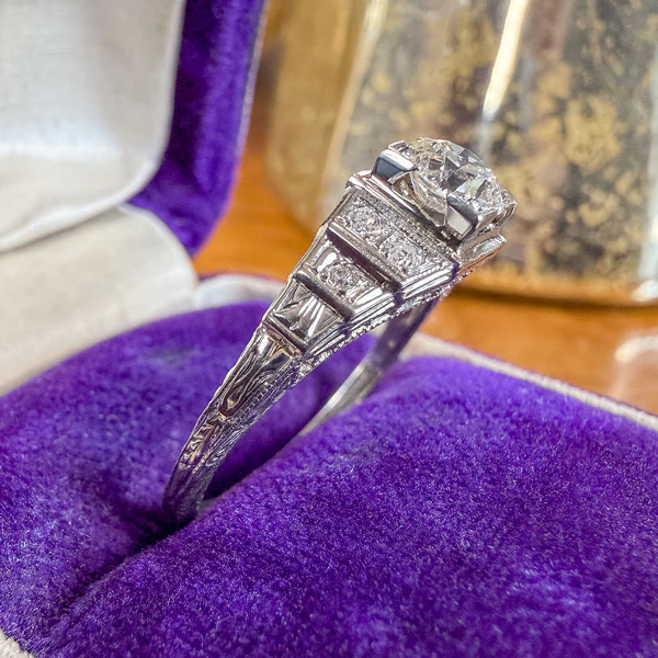 Art Deco Diamond Engagement Ring, 0.45ct. - Image 2