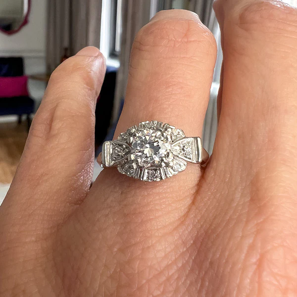 Art Deco Diamond Engagement Ring, RBC 0.51ct. - Image 2
