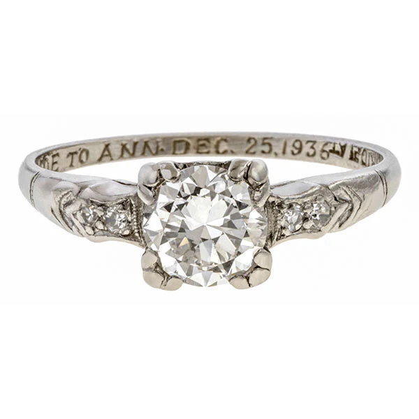 Art Deco Engagement Ring, TRB 0.67ct. - Image 3