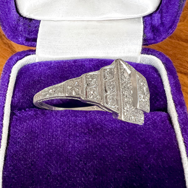 Art Deco Diamond Engagement Ring, Old Euro 0.25ct - Image 4