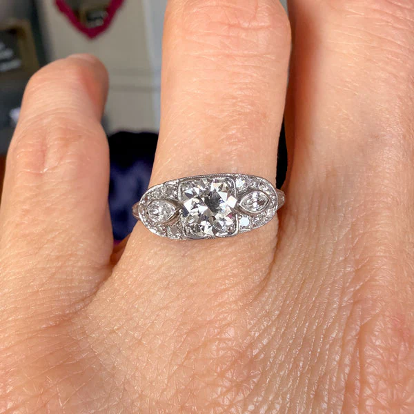 Art Deco Diamond Engagement Ring, RBC 0.90ct. - Image 2