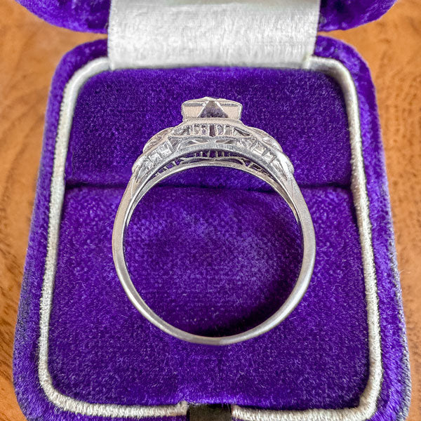 Art Deco Diamond Engagement Ring, RBC 0.90ct. - Image 4